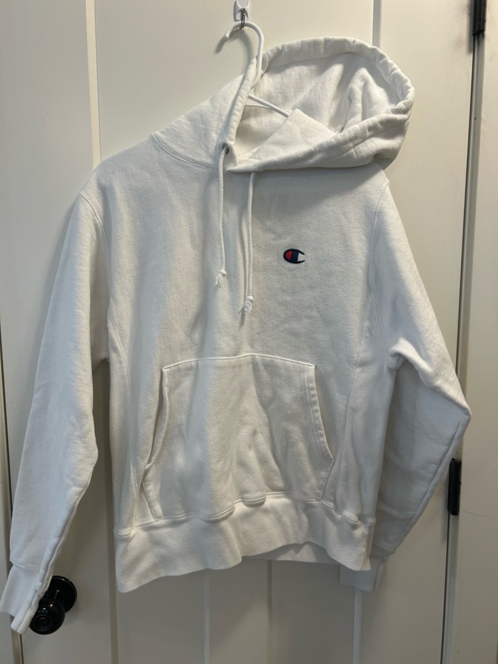 Champion White Hoodie with Classic 'C' Logo